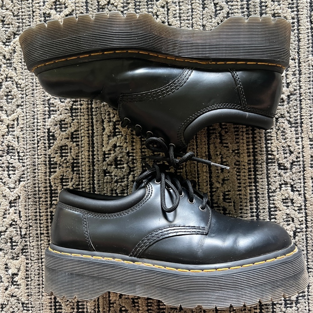 Dr. Martens Black Oxford Platform Shoes